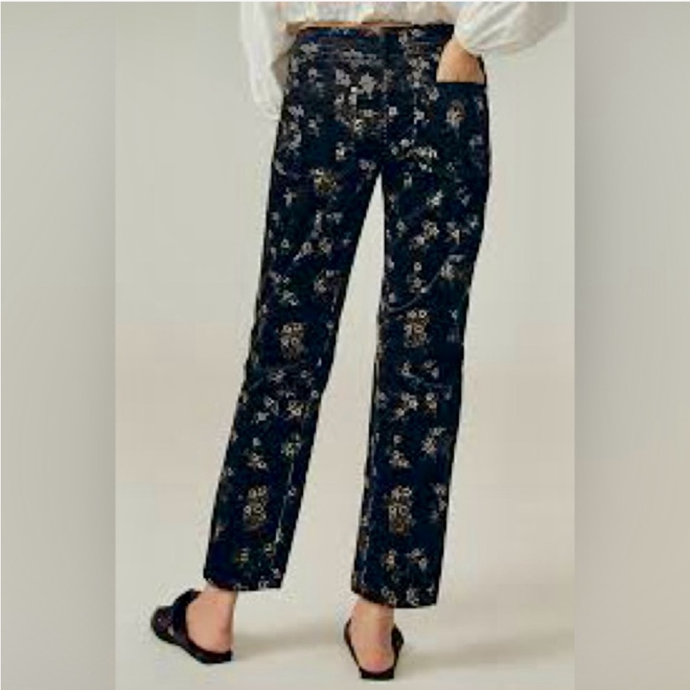 Anthropologie The Wanderer Mid Rise Pilcro Floral Corduroy Pant - Picture 4 of 6